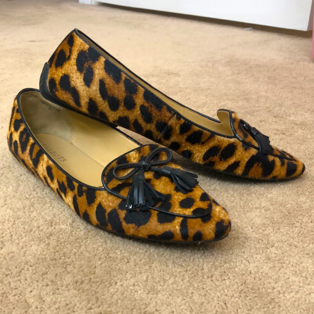 Talbots Calf Hair Cheetah print Flats